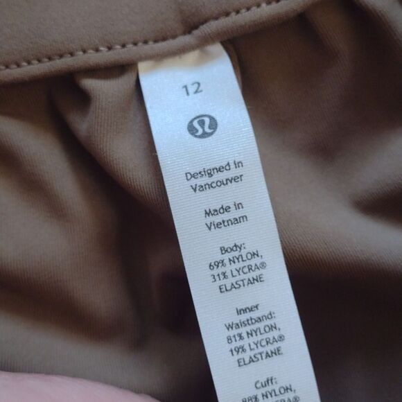 Lululemon Stretch High Rise Jogger Artifact color brown tan pants 12 short - Picture 6 of 14